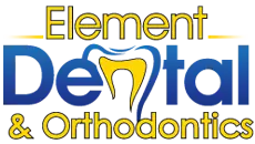 family dentist orthodontist element dental orthodontics north houston east texas TX logo colored